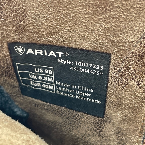 Ariat Darlin Western Brown Ankle Boots Side Zip Womens Sz 9 B Style 10017323 - Picture 6 of 8